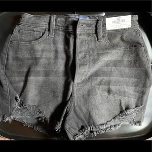 Hollister Curvy Ultra Highwaist Mom Shorts -black
